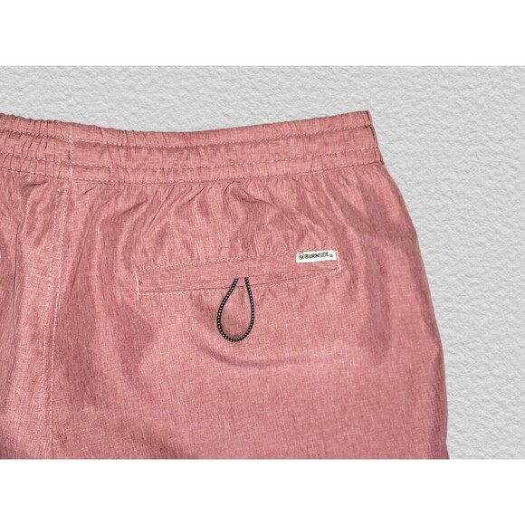 Burnside Men XL Maroon Pull-On Elastic Drawstring Shorts Zip Pockets Board Short - Picture 4 of 5